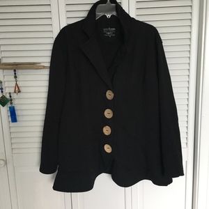 Neon Buddha Black Jacket Blazer Coat Plus 2X Plus